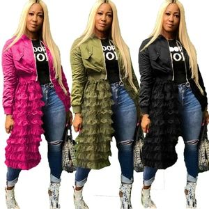 Long Autumn Colored Light Casual Jacket